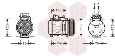 Van Wezel 3000K054 - Kompresor, klima-Uređaj www.molydon.hr