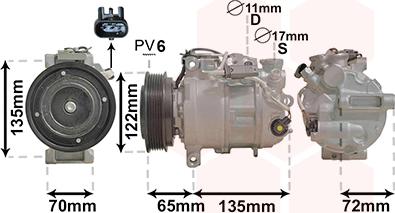 Van Wezel 3001K705 - Kompresor, klima-Uređaj www.molydon.hr