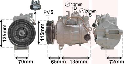 Van Wezel 3001K702 - Kompresor, klima-Uređaj www.molydon.hr