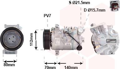 Van Wezel 3001K715 - Kompresor, klima-Uređaj www.molydon.hr