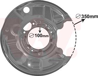 Van Wezel 3032374 - ANKER PLOČA | Lim za zaštitu od prskanja, kočioni disk www.molydon.hr