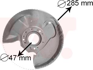 Van Wezel 3758371 - ANKER PLOČA | Lim za zaštitu od prskanja, kočioni disk www.molydon.hr