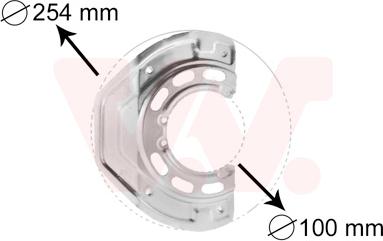 Van Wezel 3766371 - ANKER PLOČA | Lim za zaštitu od prskanja, kočioni disk www.molydon.hr