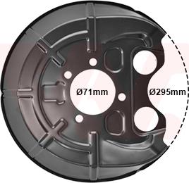 Van Wezel 3768373 - ANKER PLOČA | Lim za zaštitu od prskanja, kočioni disk www.molydon.hr