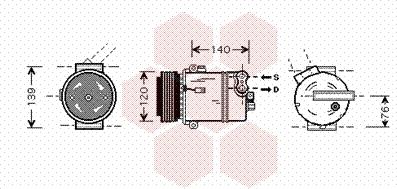 Van Wezel 3700K409 - Kompresor, klima-Uređaj www.molydon.hr