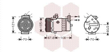 Van Wezel 3700K477 - Kompresor, klima-Uređaj www.molydon.hr