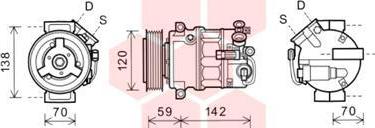 Van Wezel 3700K579 - Kompresor, klima-Uređaj www.molydon.hr