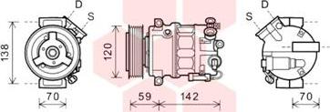 Van Wezel 3700K577 - Kompresor, klima-Uređaj www.molydon.hr