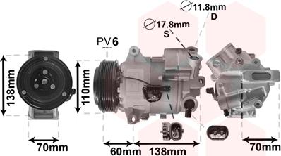 Van Wezel 3700K616 - Kompresor, klima-Uređaj www.molydon.hr