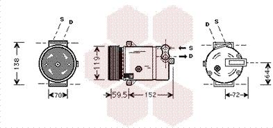 Van Wezel 3700K318 - Kompresor, klima-Uređaj www.molydon.hr