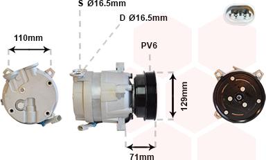 Van Wezel 3700K276 - Kompresor, klima-Uređaj www.molydon.hr