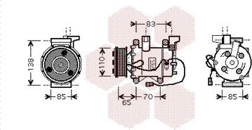 Van Wezel 2500K207 - Kompresor, klima-Uređaj www.molydon.hr