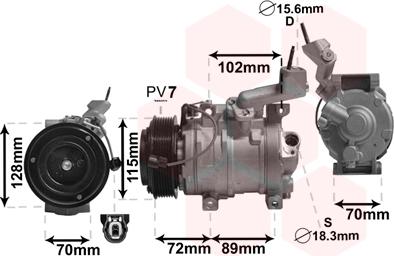 Van Wezel 2500K270 - Kompresor, klima-Uređaj www.molydon.hr