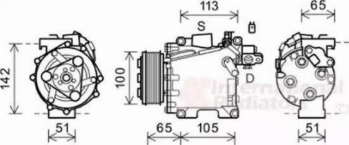 Van Wezel 2500K278 - Kompresor, klima-Uređaj www.molydon.hr