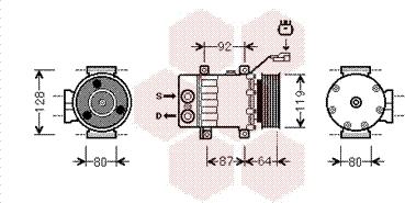 Van Wezel 2100K047 - Kompresor, klima-Uređaj www.molydon.hr