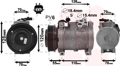 Van Wezel 2100K068 - Kompresor, klima-Uređaj www.molydon.hr