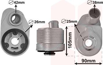 Van Wezel 28003136 - Uljni hladnjak, ulje za motor www.molydon.hr