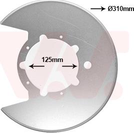 Van Wezel 2817373 - ANKER PLOČA | Lim za zaštitu od prskanja, kočioni disk www.molydon.hr