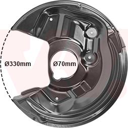 Van Wezel 7606374 - ANKER PLOČA | Lim za zaštitu od prskanja, kočioni disk www.molydon.hr