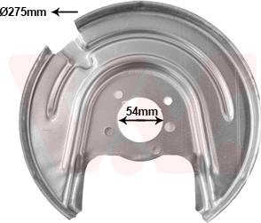 Van Wezel 7624374 - ANKER PLOČA | Lim za zaštitu od prskanja, kočioni disk www.molydon.hr