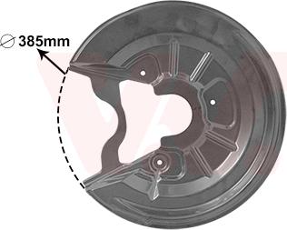 Van Wezel 7623374 - ANKER PLOČA | Lim za zaštitu od prskanja, kočioni disk www.molydon.hr