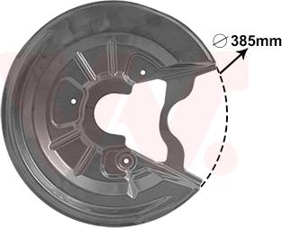 Van Wezel 7623373 - ANKER PLOČA | Lim za zaštitu od prskanja, kočioni disk www.molydon.hr