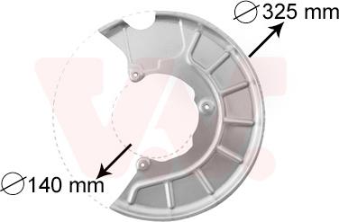 Van Wezel 7622371 - ANKER PLOČA | Lim za zaštitu od prskanja, kočioni disk www.molydon.hr