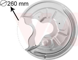 Van Wezel 7622373 - ANKER PLOČA | Lim za zaštitu od prskanja, kočioni disk www.molydon.hr