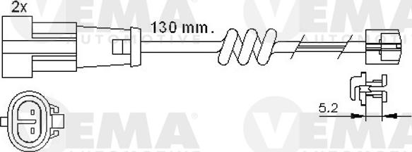 VEMA 117484 - Signalni kontakt, trosenje kočione plocice www.molydon.hr