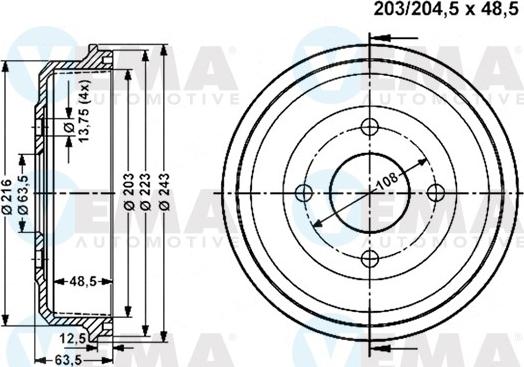 VEMA 801269 - Bubanj kočnica www.molydon.hr