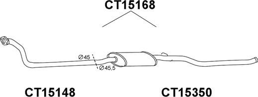 Veneporte CT15148 - Cijev za popravak, katalizator www.molydon.hr