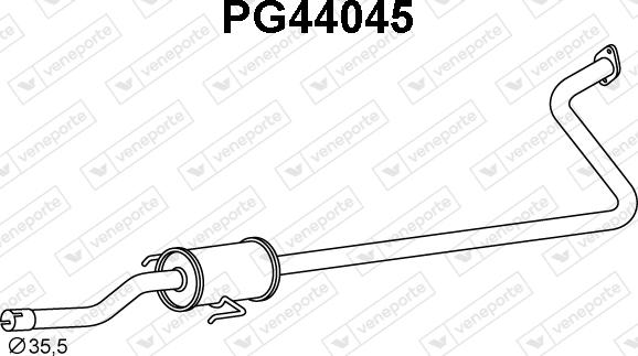 Veneporte PG44045 - Prednji Ispušni lonac www.molydon.hr