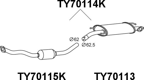 Veneporte TY70114K - Katalizator www.molydon.hr