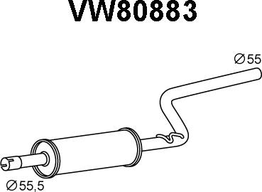 Veneporte VW80883 - Prednji Ispušni lonac www.molydon.hr