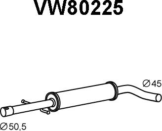 Veneporte VW80225 - Srednji Ispušni lonac www.molydon.hr