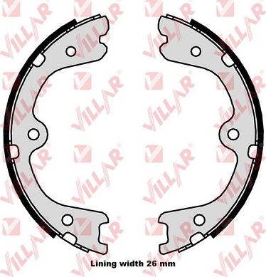 Villar 629.0324 - Komplet kočionih obloga, rucna kočnica www.molydon.hr