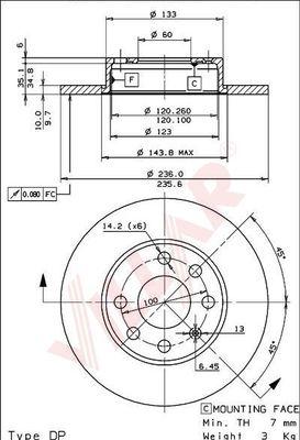 Villar 628.0483 - Kočioni disk www.molydon.hr