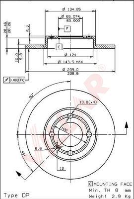 Villar 628.0664 - Kočioni disk www.molydon.hr