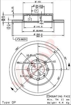 Villar 628.0179 - Kočioni disk www.molydon.hr