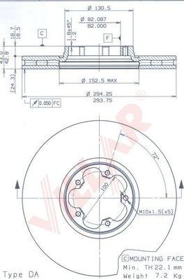 Villar 628.0300 - Kočioni disk www.molydon.hr