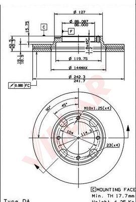 Villar 628.0750 - Kočioni disk www.molydon.hr