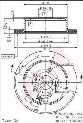 Maxtech 861086.6060 - Kočioni disk www.molydon.hr