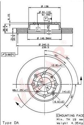 Villar 628.1494 - Kočioni disk www.molydon.hr