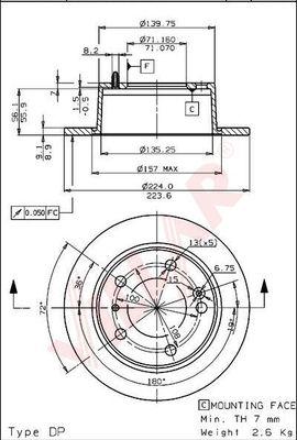 Villar 628.1419 - Kočioni disk www.molydon.hr