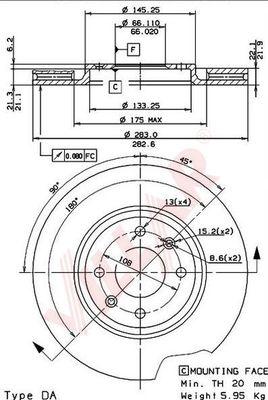 Villar 628.1411 - Kočioni disk www.molydon.hr