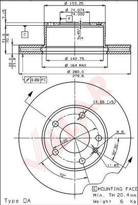 Villar 628.1473 - Kočioni disk www.molydon.hr