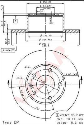 Villar 628.1472 - Kočioni disk www.molydon.hr