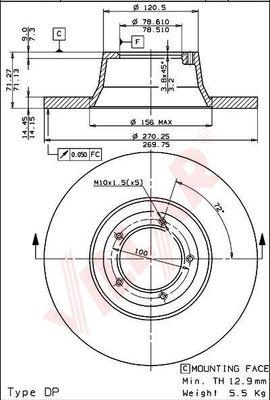 Villar 628.1546 - Kočioni disk www.molydon.hr