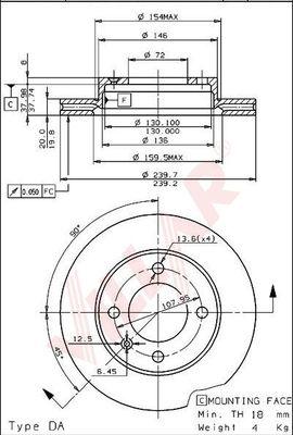 Villar 628.1547 - Kočioni disk www.molydon.hr