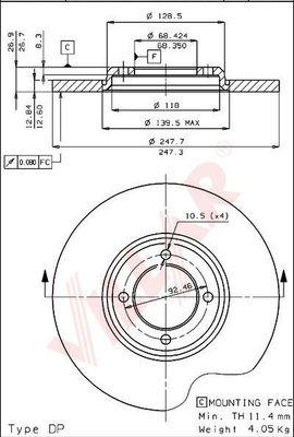 Villar 628.1552 - Kočioni disk www.molydon.hr